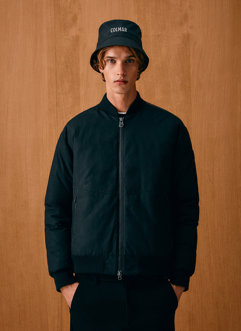 Wax down-padded bomber jacket image number 1