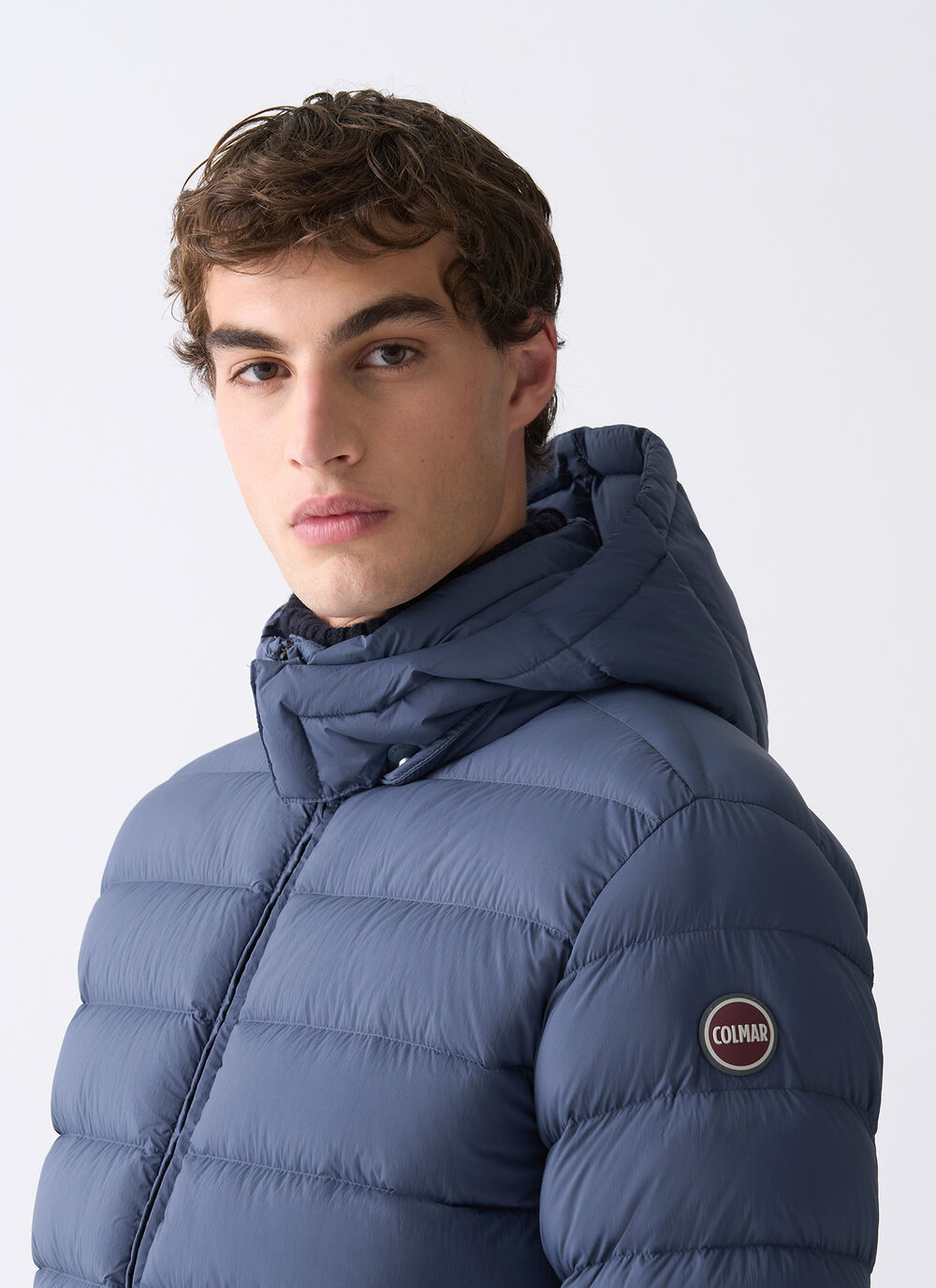 Down jacket with detachable hood image number 2