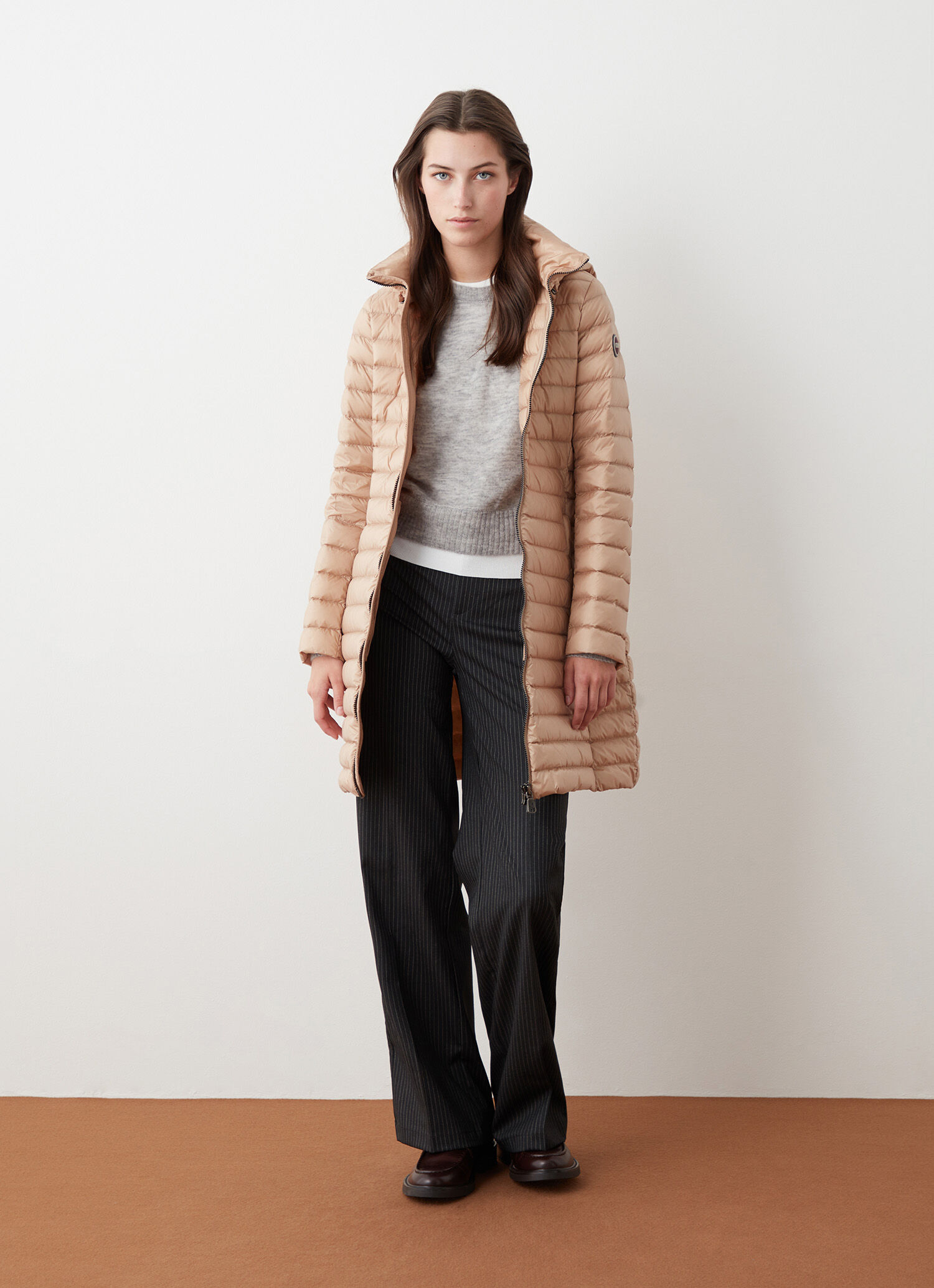 Autumn weight down jacket with detachable hood ARIZONA BEIGE Colmar