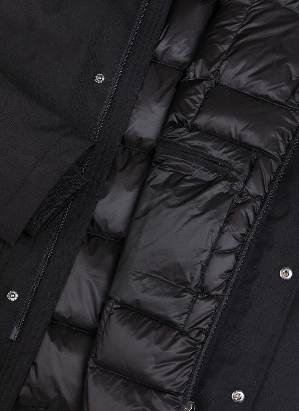 Twill down jacket with patch pockets image number 6