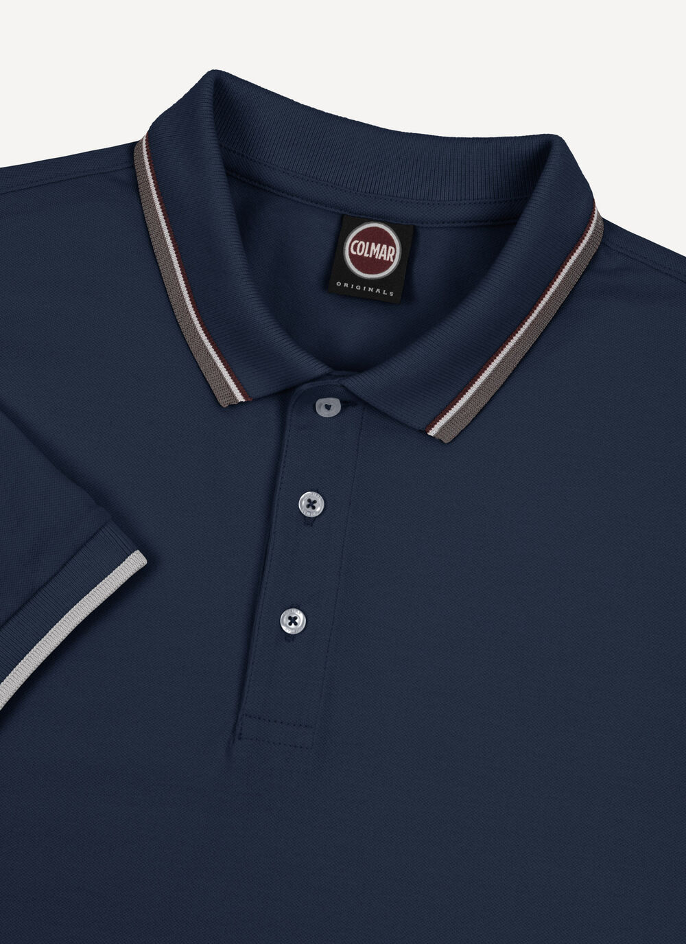 Tricolour stretch piqu&eacute; polo shirt image number 6