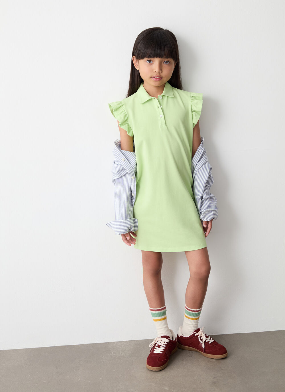 Kleidchen aus Piqu&eacute; mit Volant image number 0