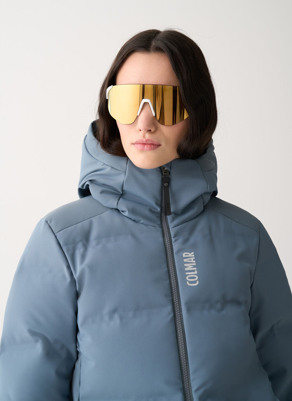 Channel padded ski jacket with neck warmer image number 2