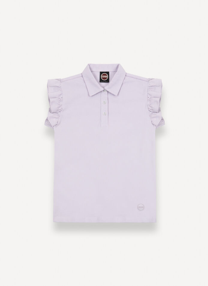 Poloshirt aus Piqué mit Volant image number 4