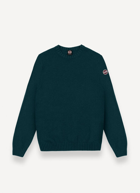 Crew-neck cashmere-blend pullover