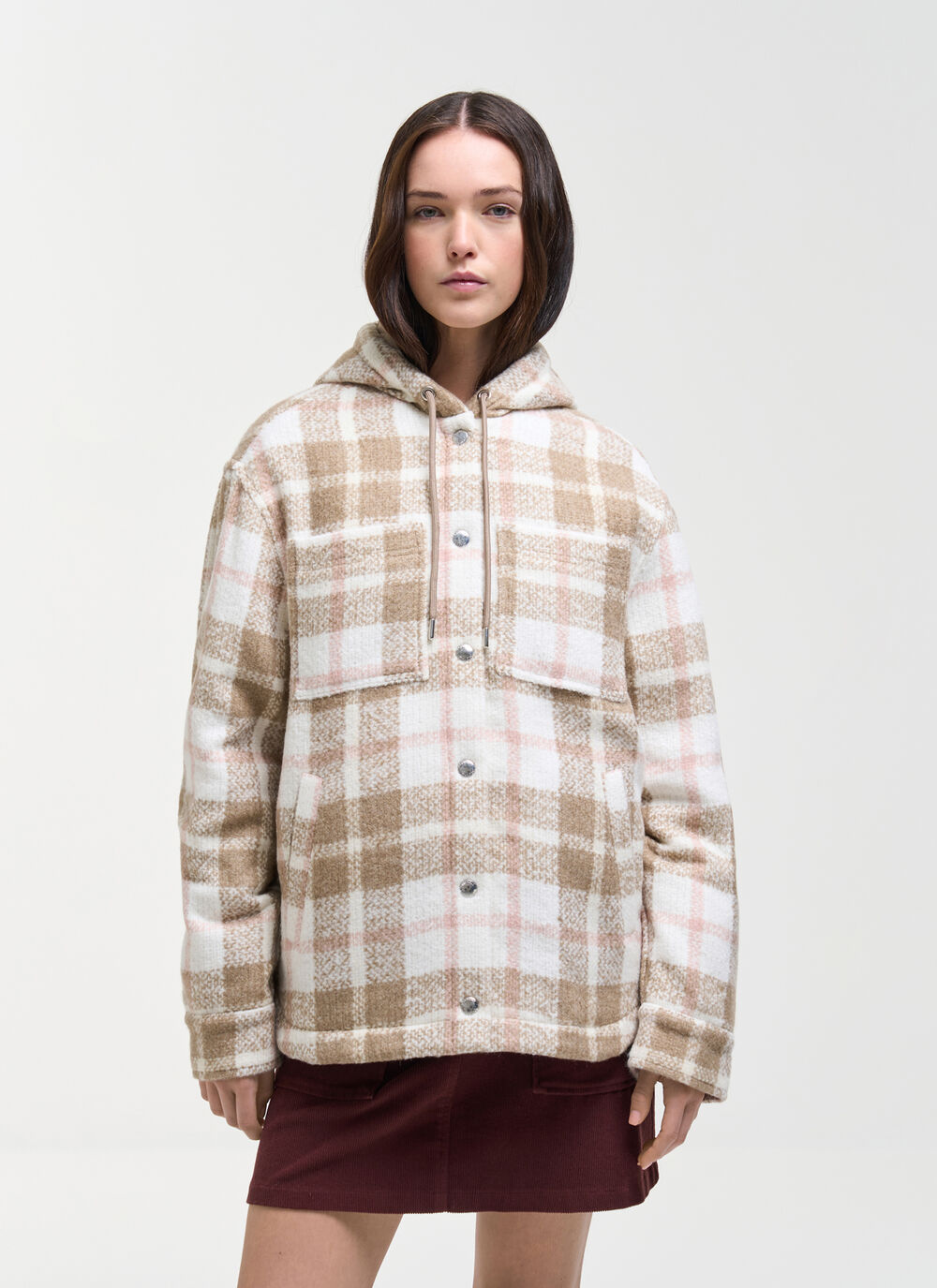 Padded overshirt with hood image number 0