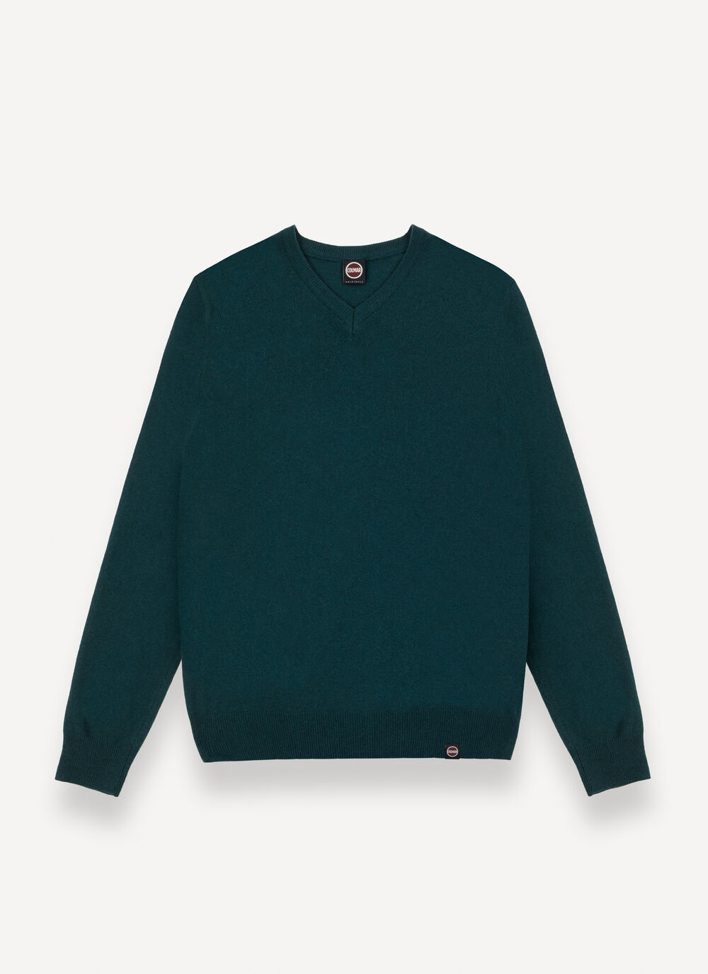 Pullover a V in maglia rasata di cashmere image number 3