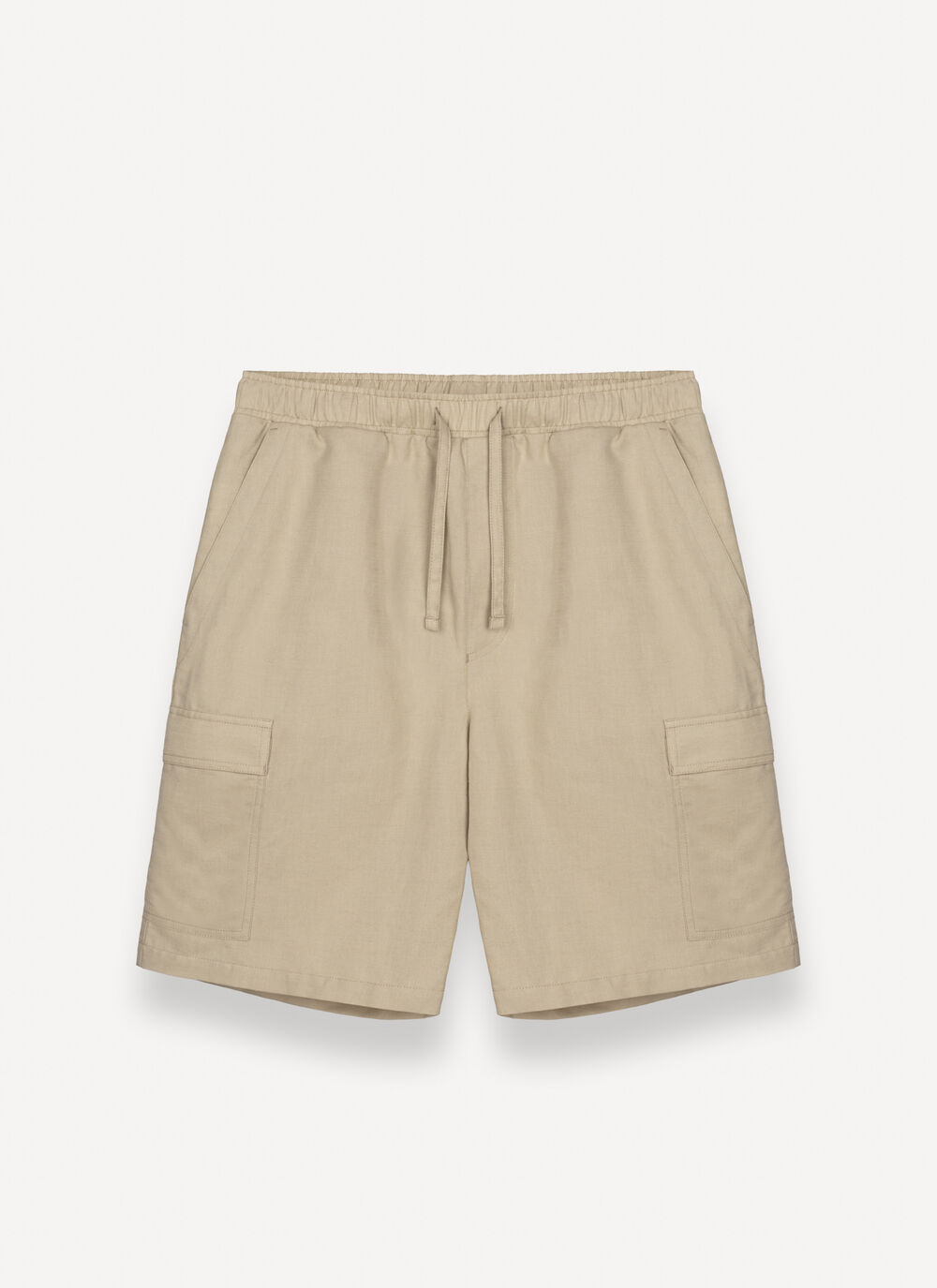 Linen cargo shorts image number 4