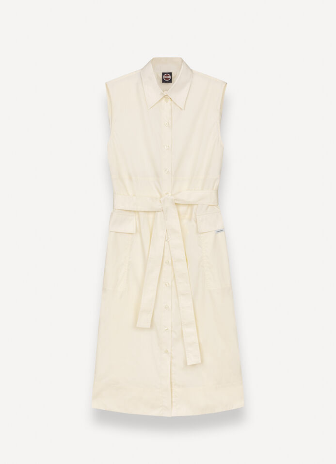 Sleeveless poplin dress image number 4