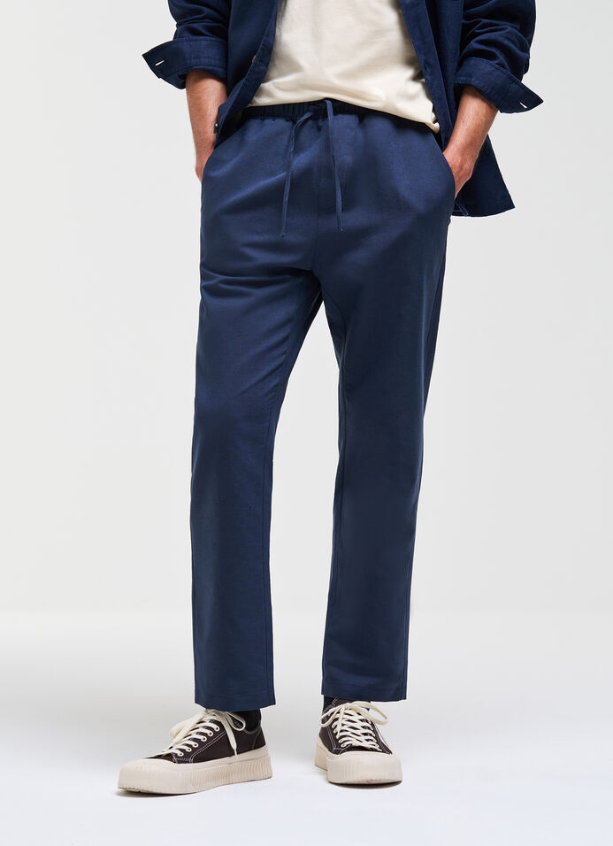 Pantaloni con coulisse in lino
