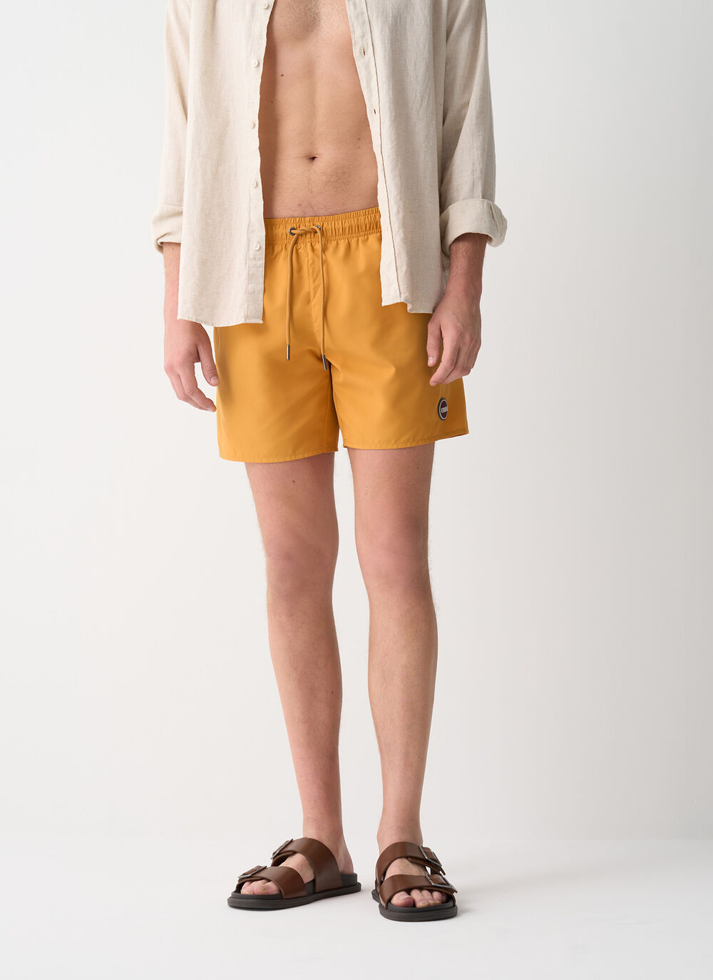 Solid-colour swimsuit image number 1