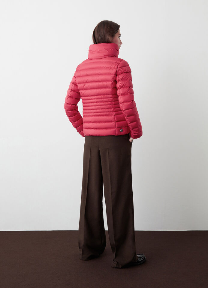 Fitted down jacket with knit cuffs image number 3