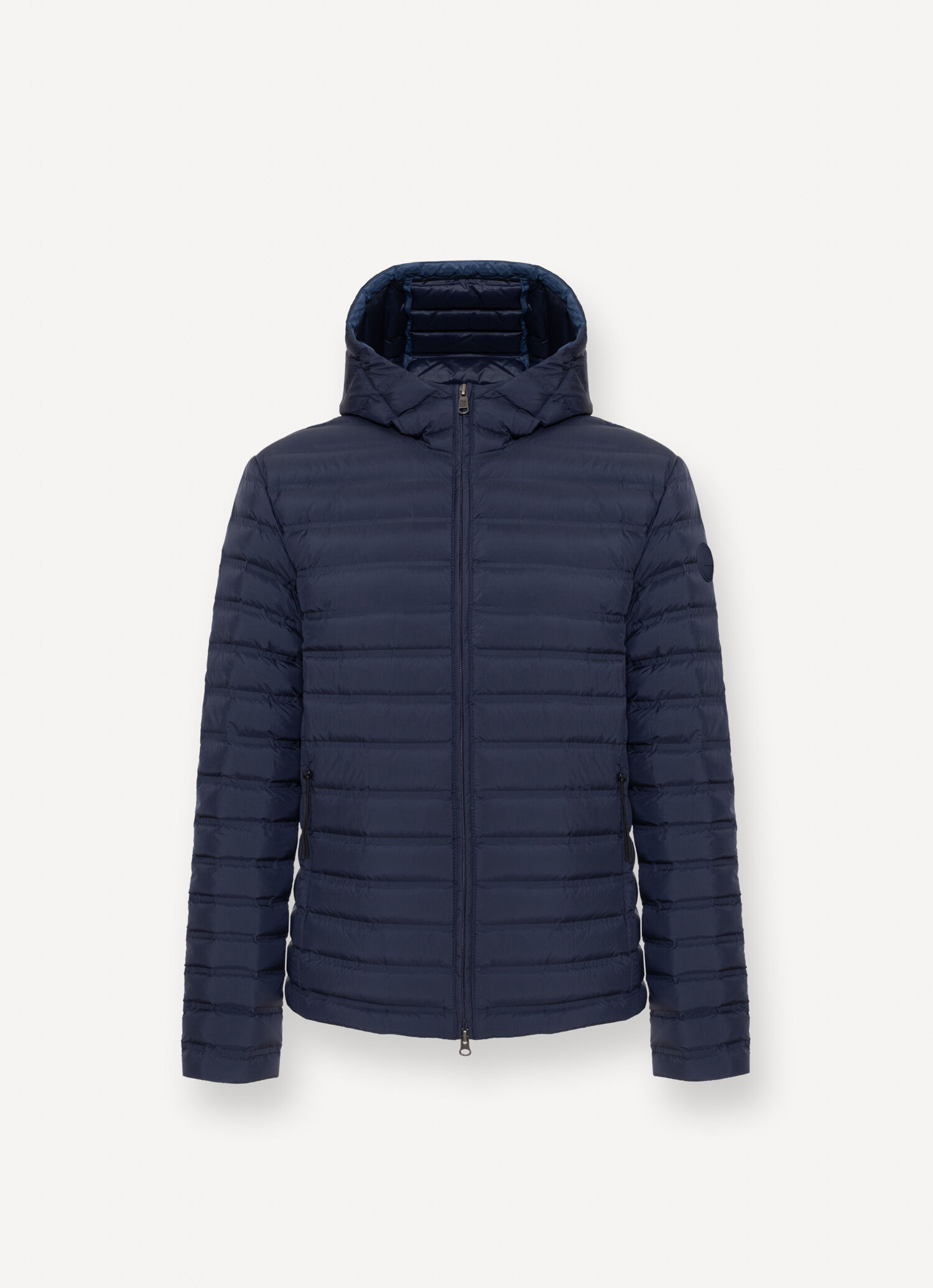 ブルゾン Colmar Originals Fitted Blue Down Jacket With Logo Rounded hem down jacket - NAVY BLUE | Colmar