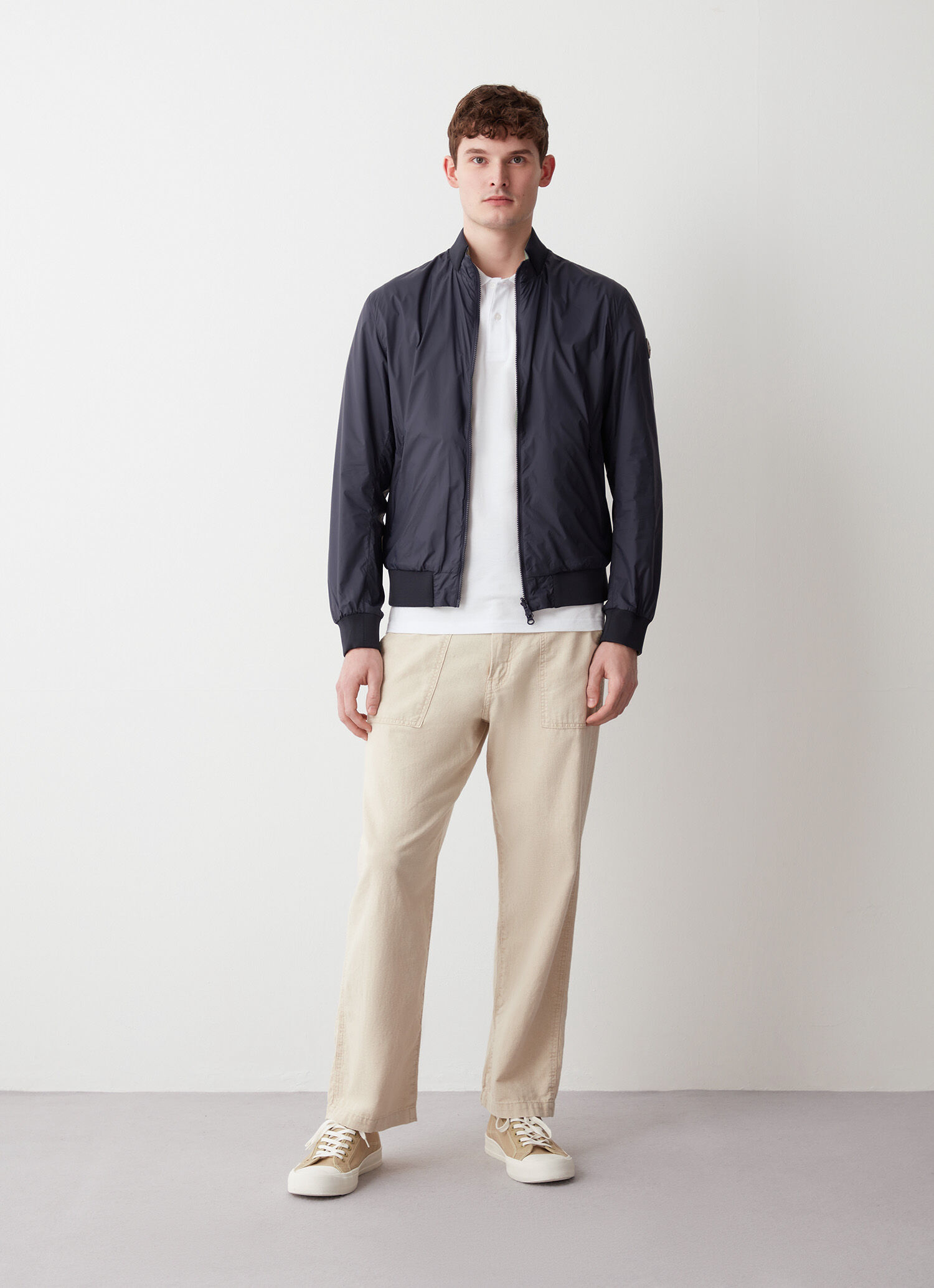 Reversible recycled fabric bomber jacket Colmar