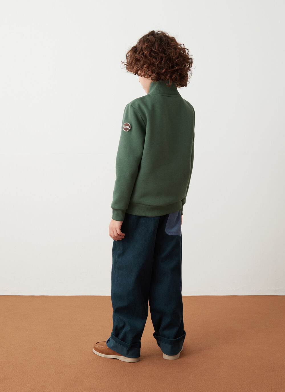 Zip-up sweatshirt with pouch pockets image number 2