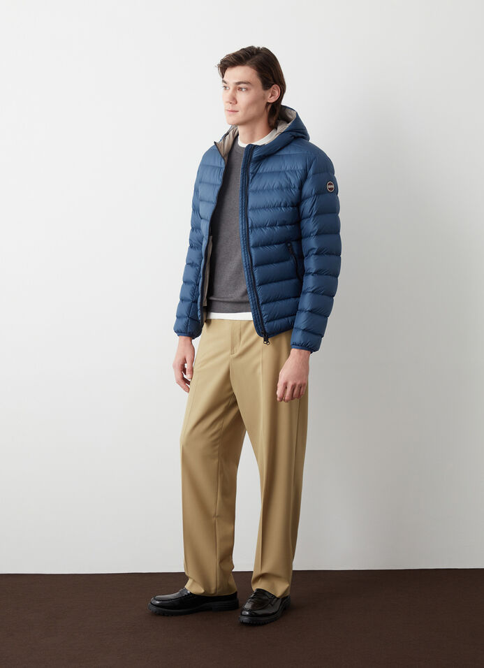 Sporty down jacket with fixed hood image number 1