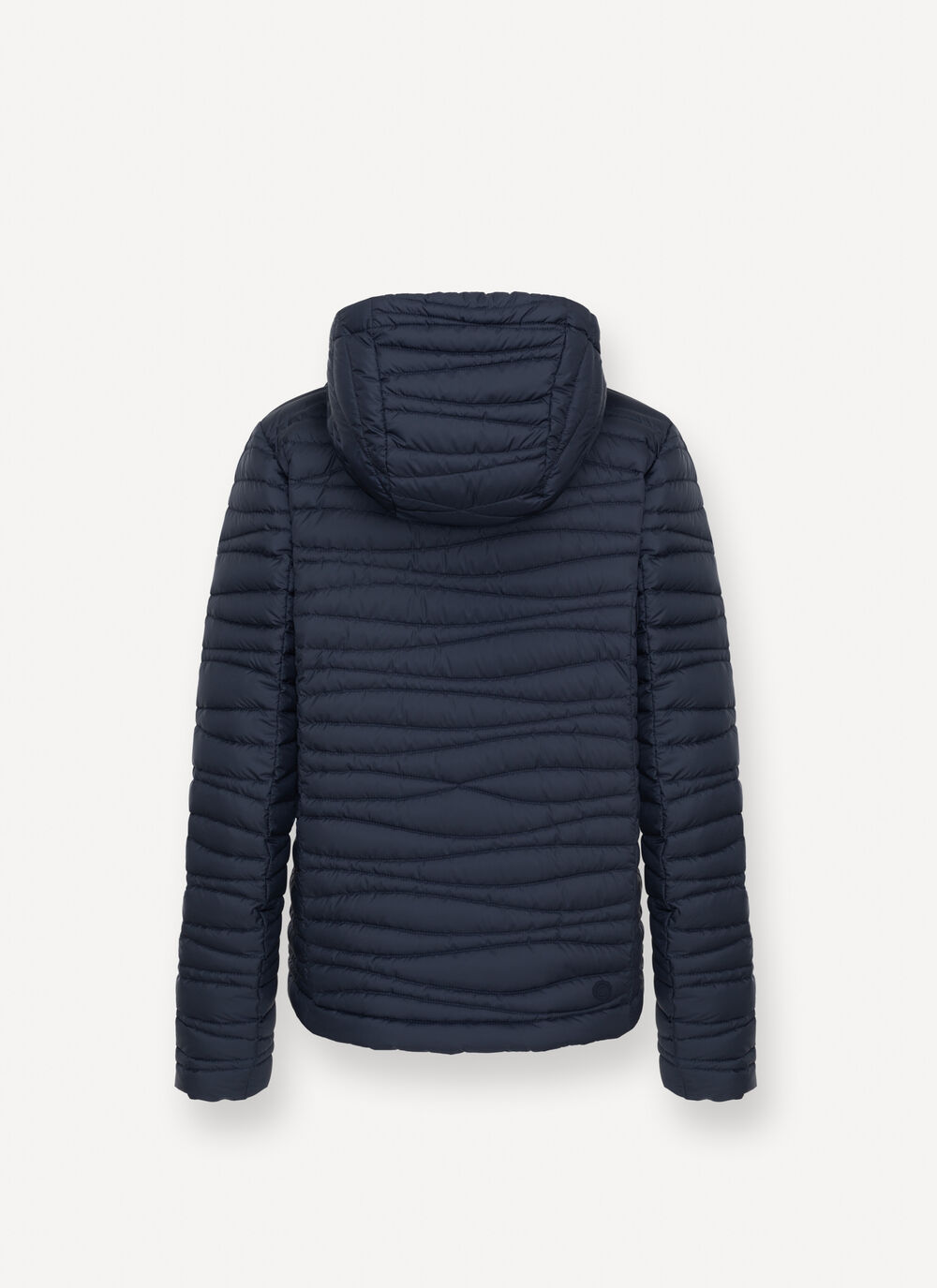 Hooded down jacket with wave quilting image number 5