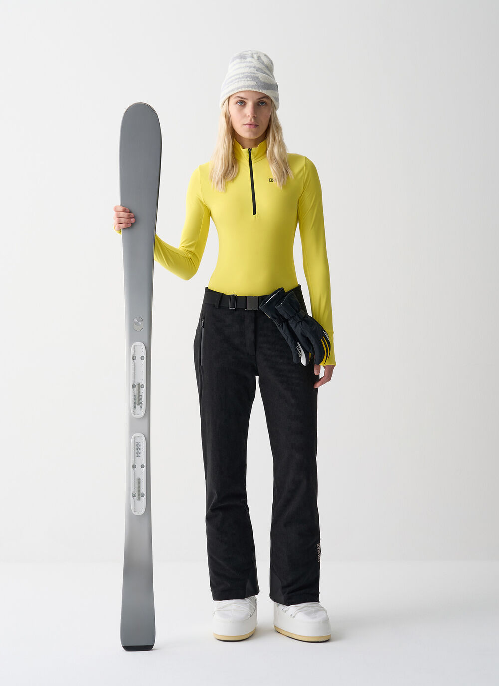 Padded corduroy ski pants image number 0