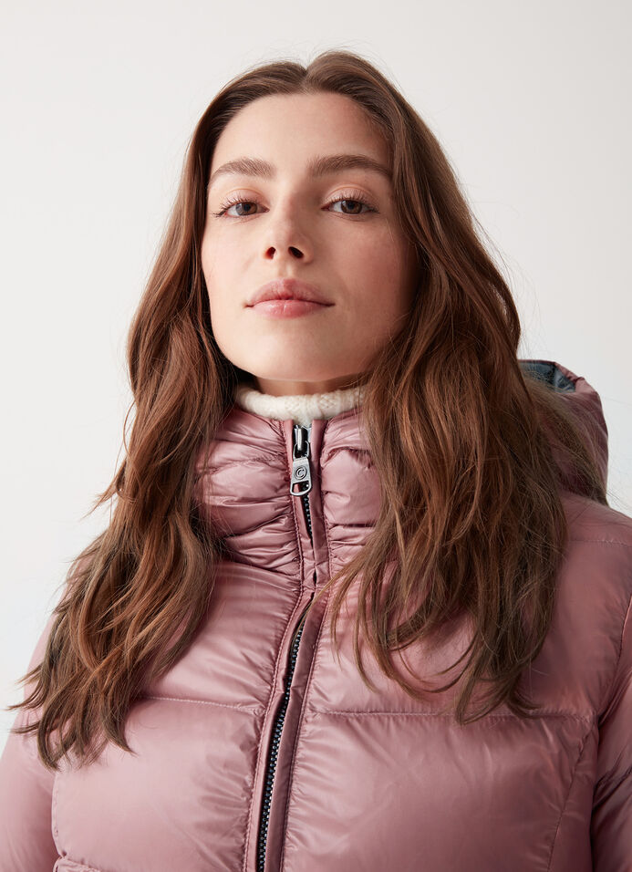 REGULAR FIT JACKET WITH ECO-SUSTAINABLE PADDING WITH AN IRIDESCENT