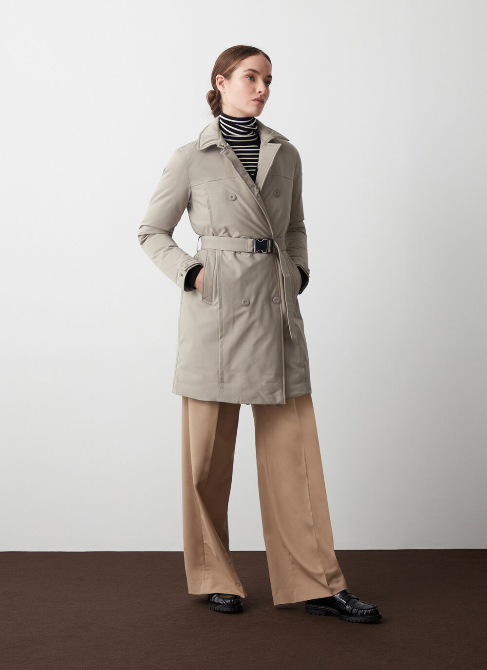 Padded waterproof fabric jacket image number 1