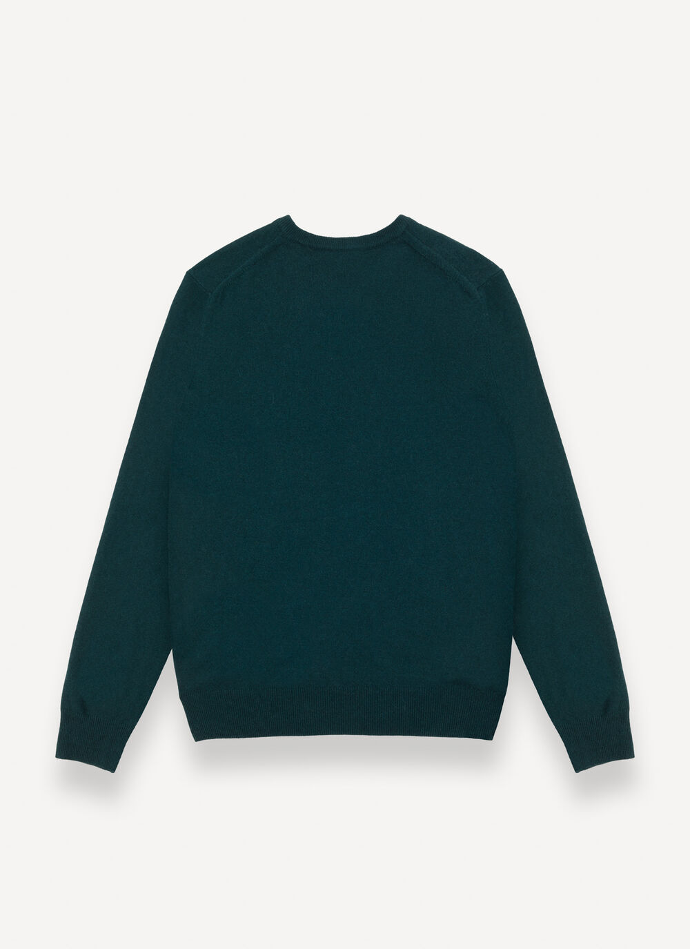 Pullover a V in maglia rasata di cashmere image number 4