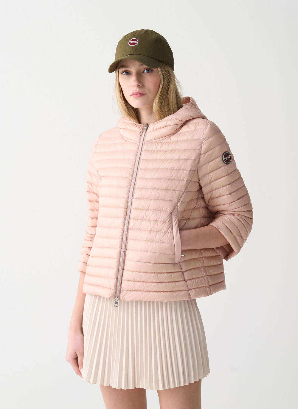 Hooded down cape image number 1