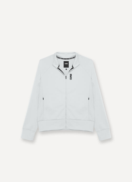 Sweat-shirt stretch fermé par zip pleine longueur