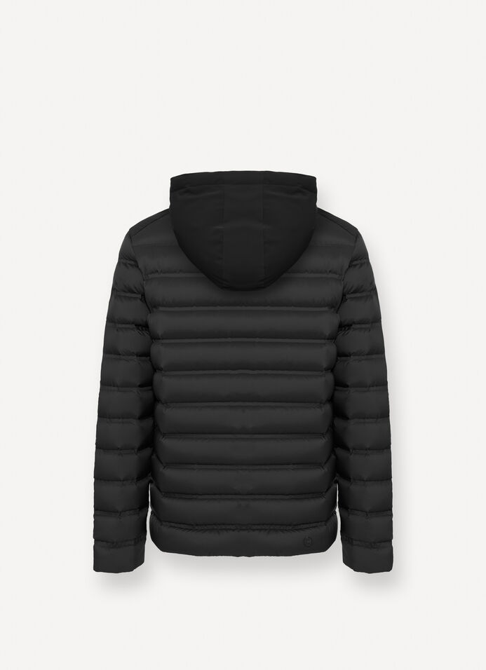 Seamless down jacket with removable hood image number 5