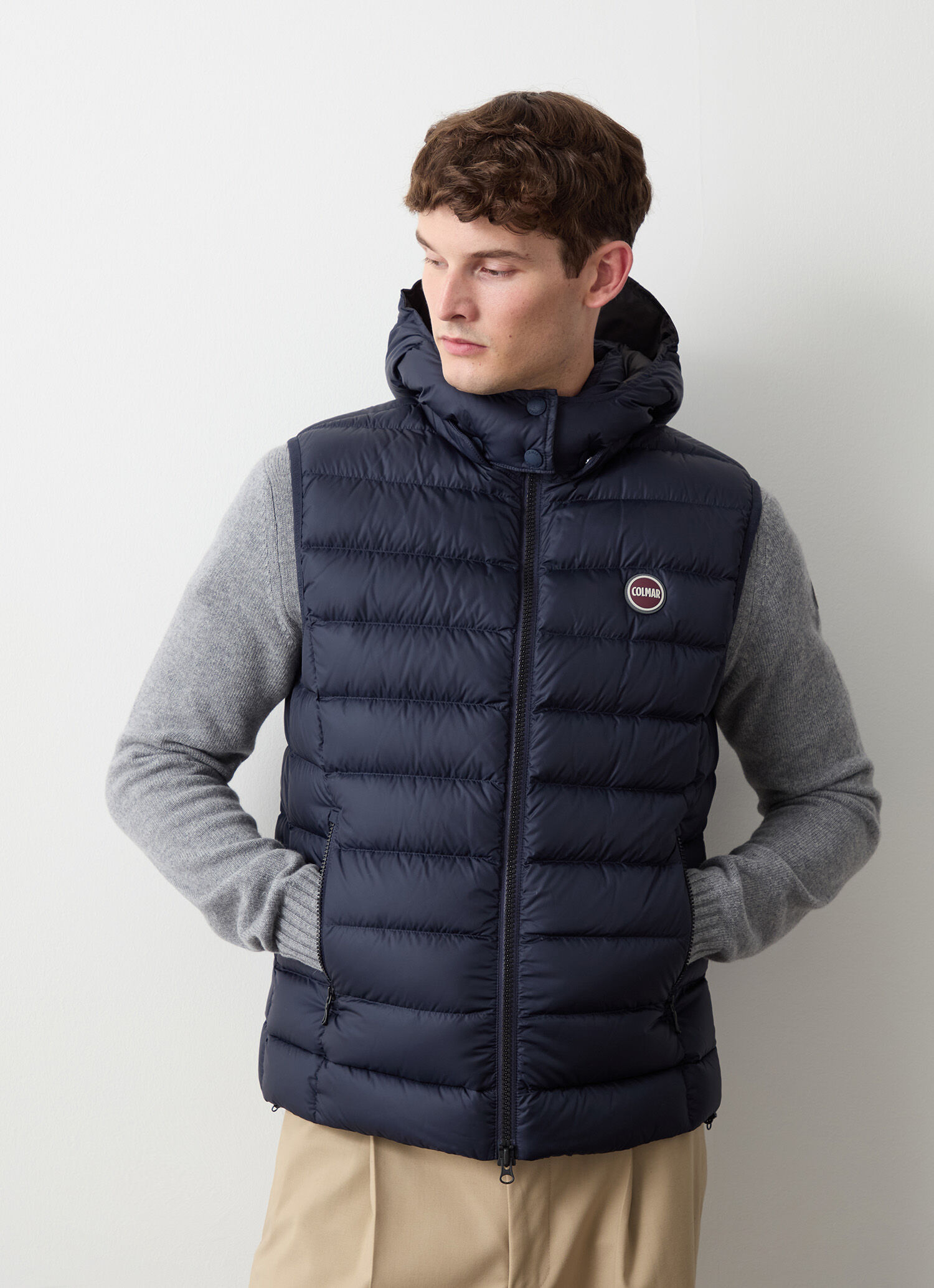 Long down vest best sale