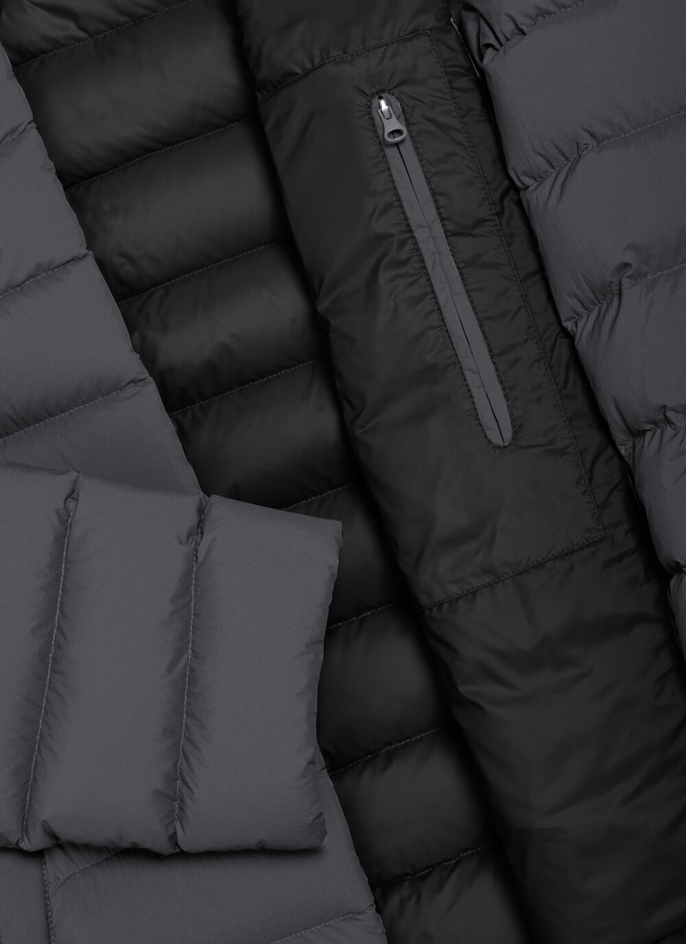 Down jacket with hood image number 6