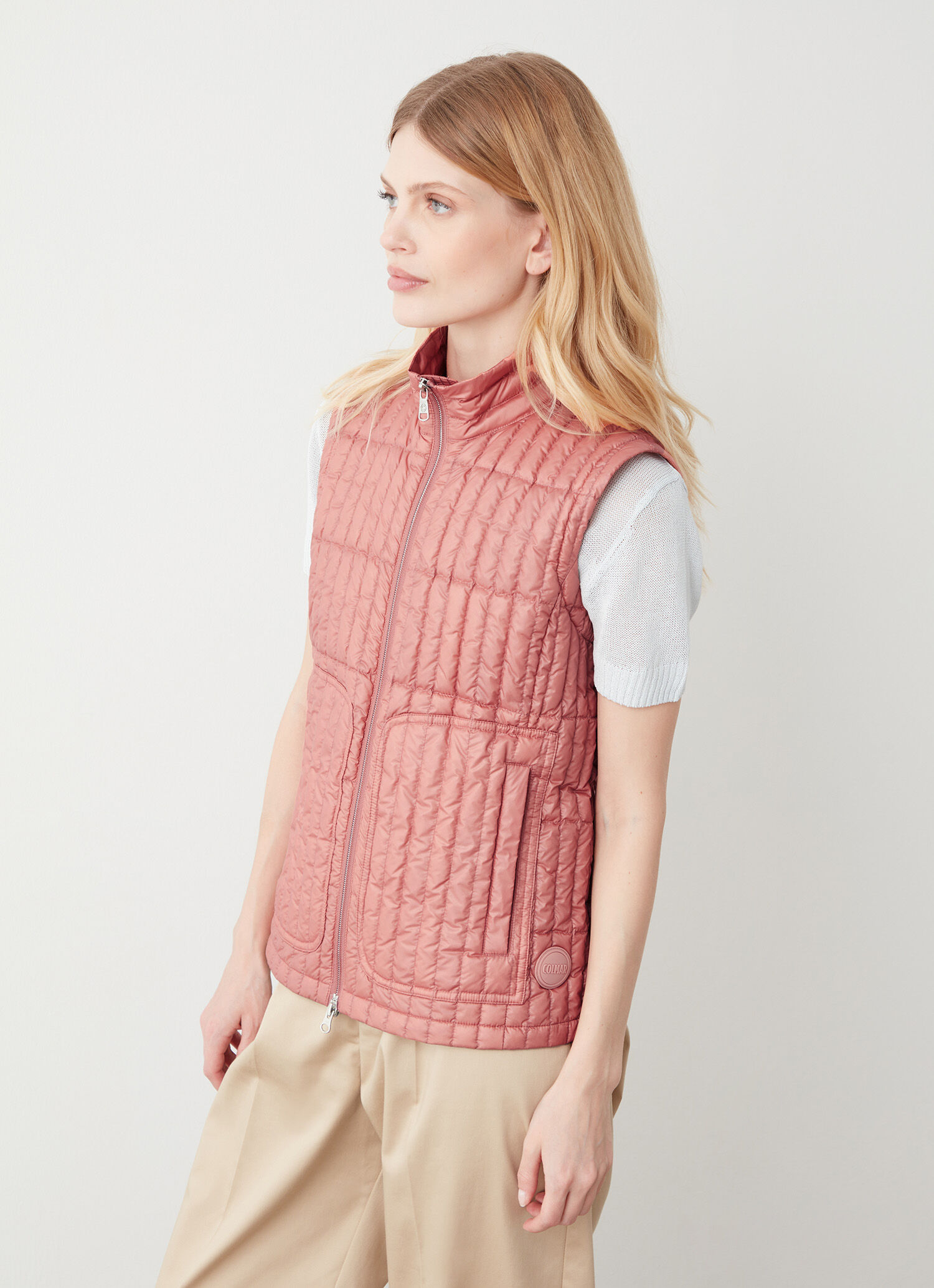 アウターその他 COLMAR Woman Waistcoat Blue 2222A9VX 68 Gilets for women: down vest and sleeveless jackets | Colmar