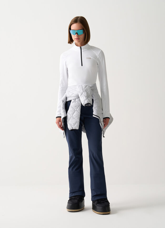 Thermal stretch ski jumper with half-zip image number 0