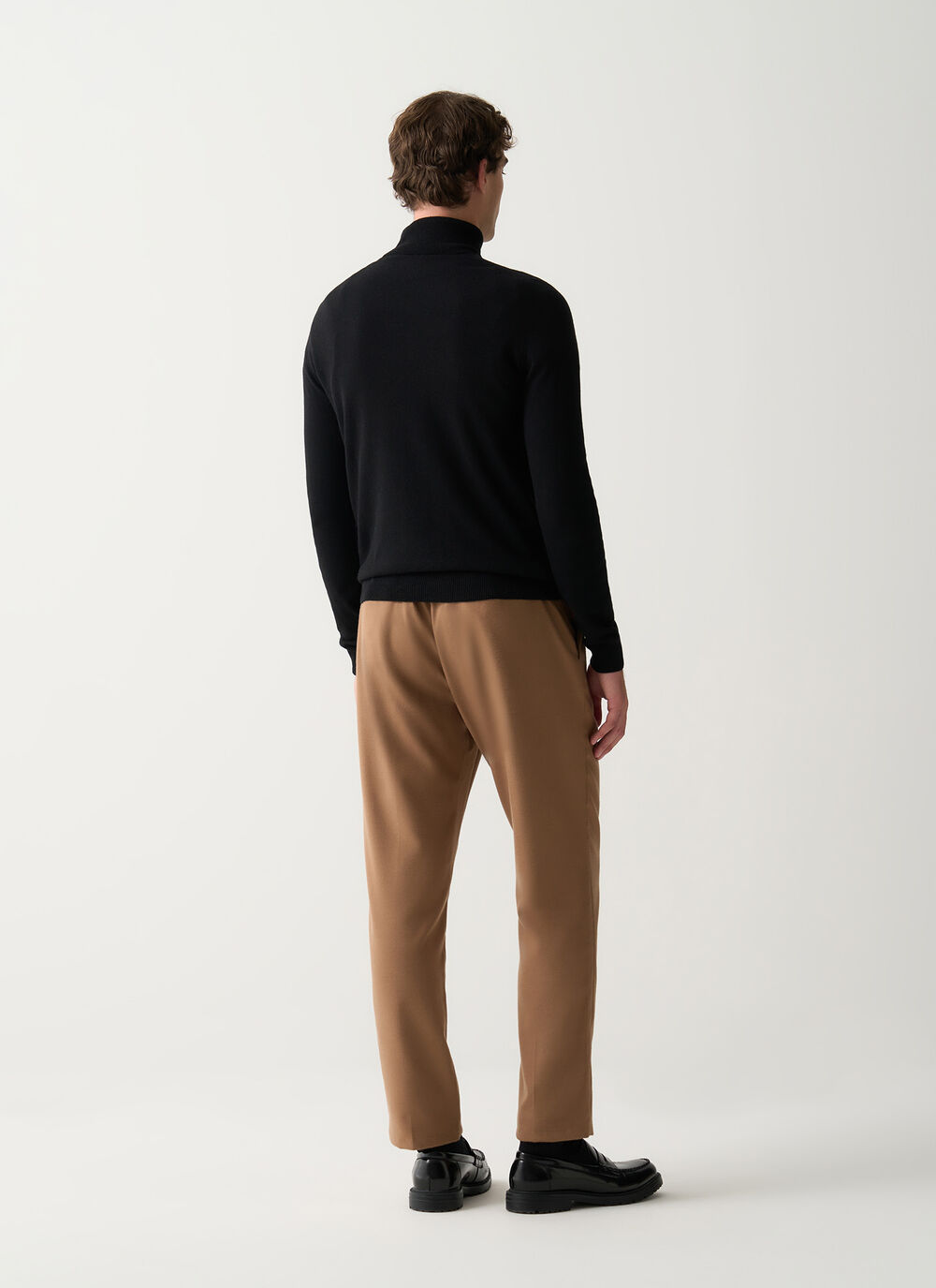 Fine knit polo-neck jumper  image number 3