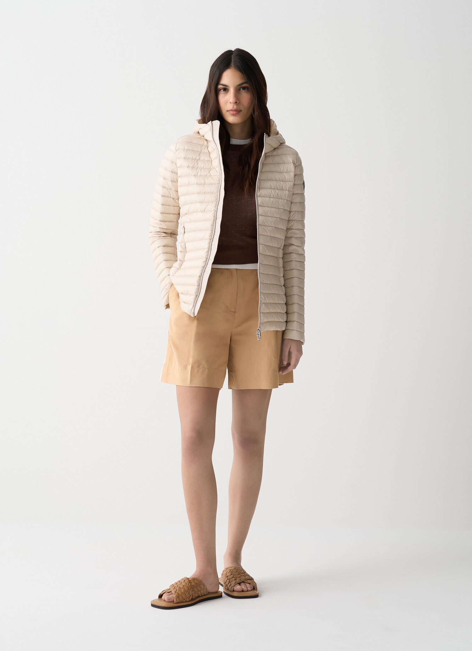 ジャケット COLMAR Woman Jacket Beige 2158A9VX 219 Medium-long down jacket - PORCELAIN BEIGE | Colmar