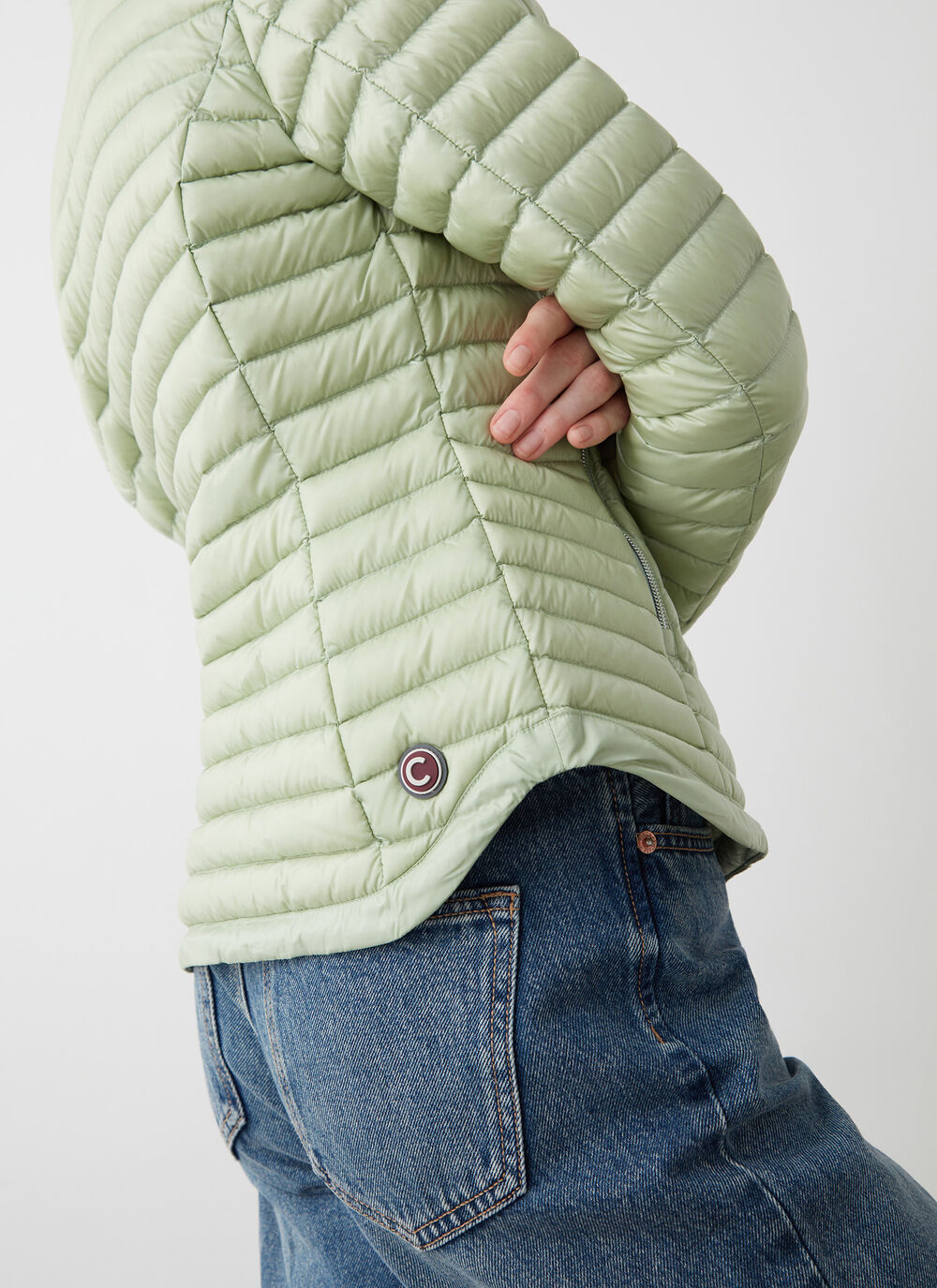 Rounded hem down jacket image number 1