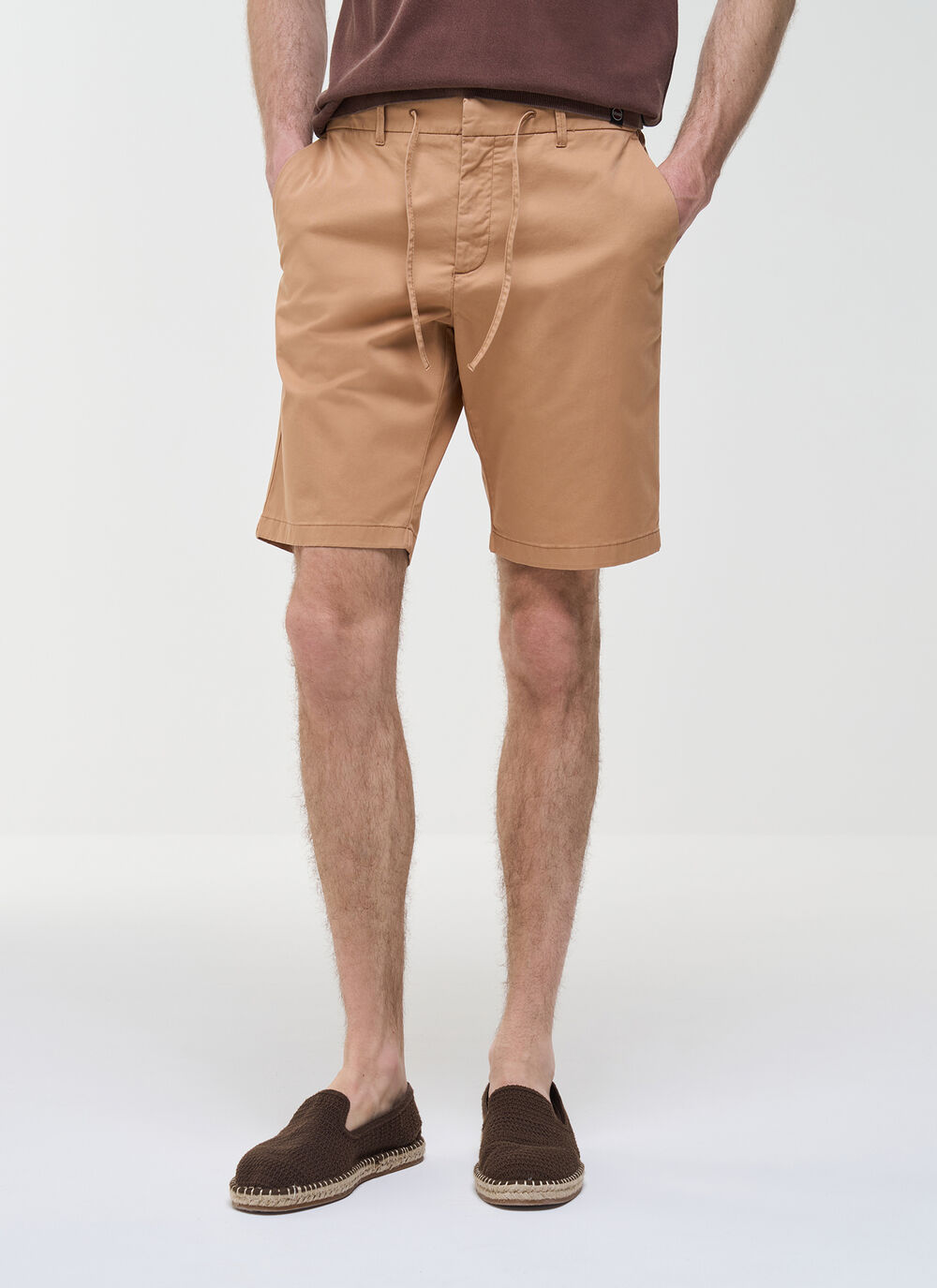 Cotton Drawstring Bermuda Shorts image number 1