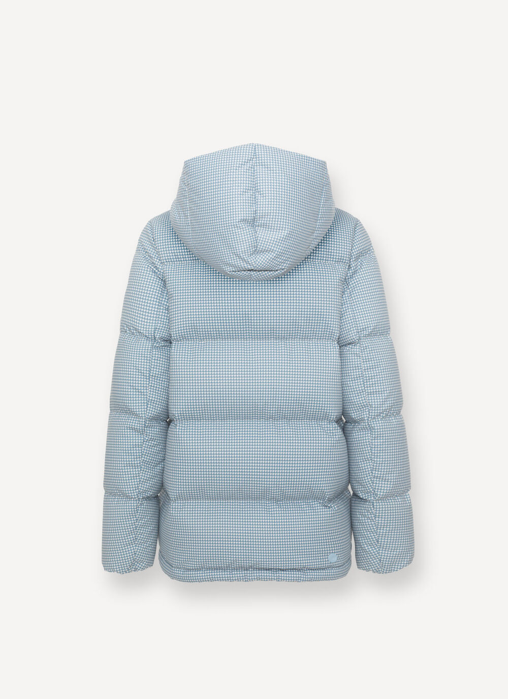 Houndstooth down jacket with maxi-hood image number 5