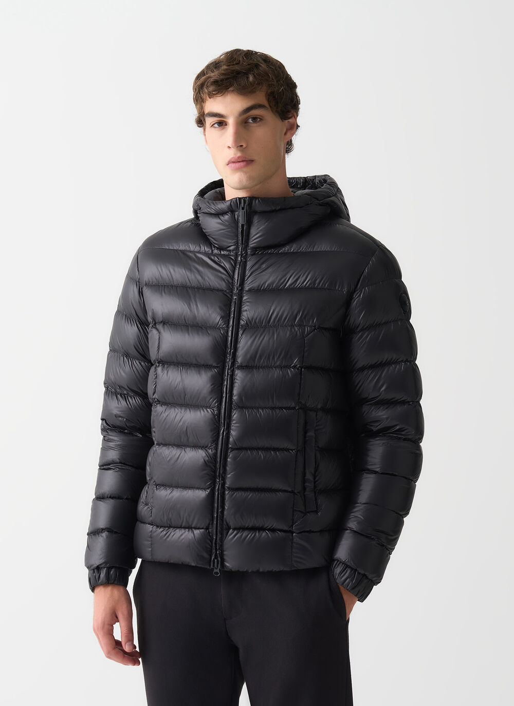 Doudoune brillante &agrave; capuche  image number 1