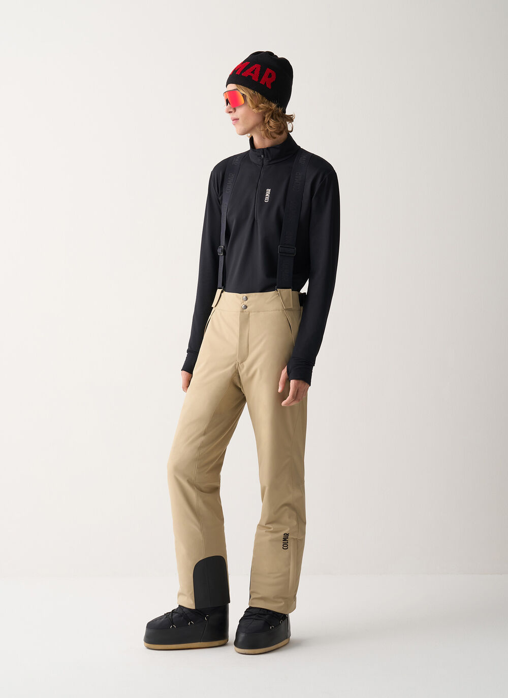 Padded 4Way fabric ski salopettes image number 1