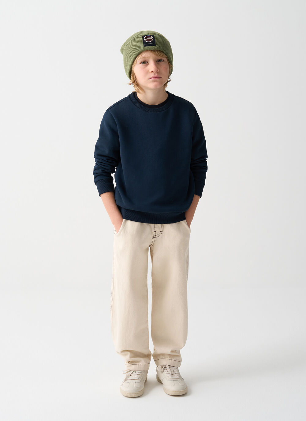 Cotton crew-neck sweatshirt  image number 0