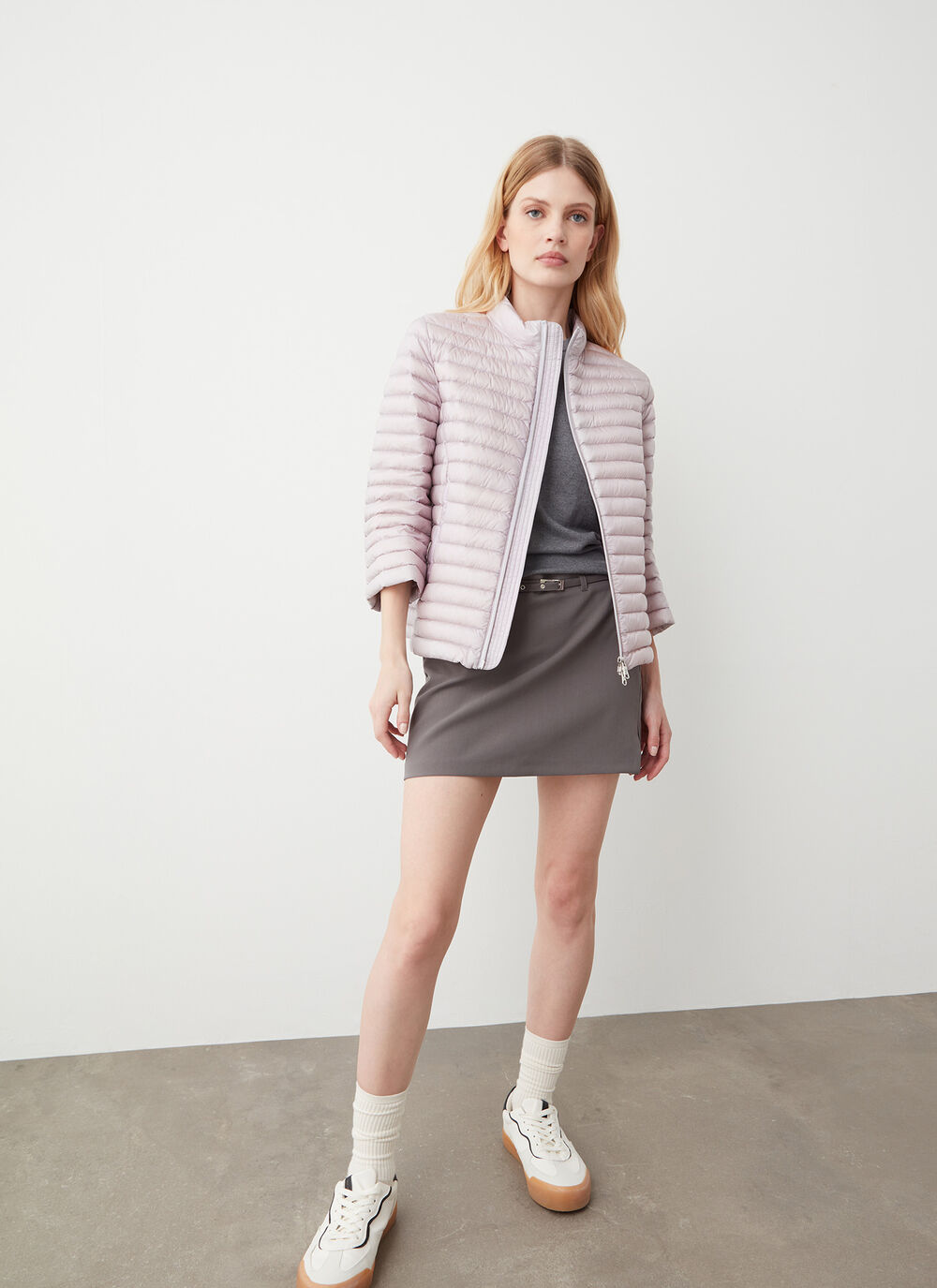 Quilted down-padded cape image number 0