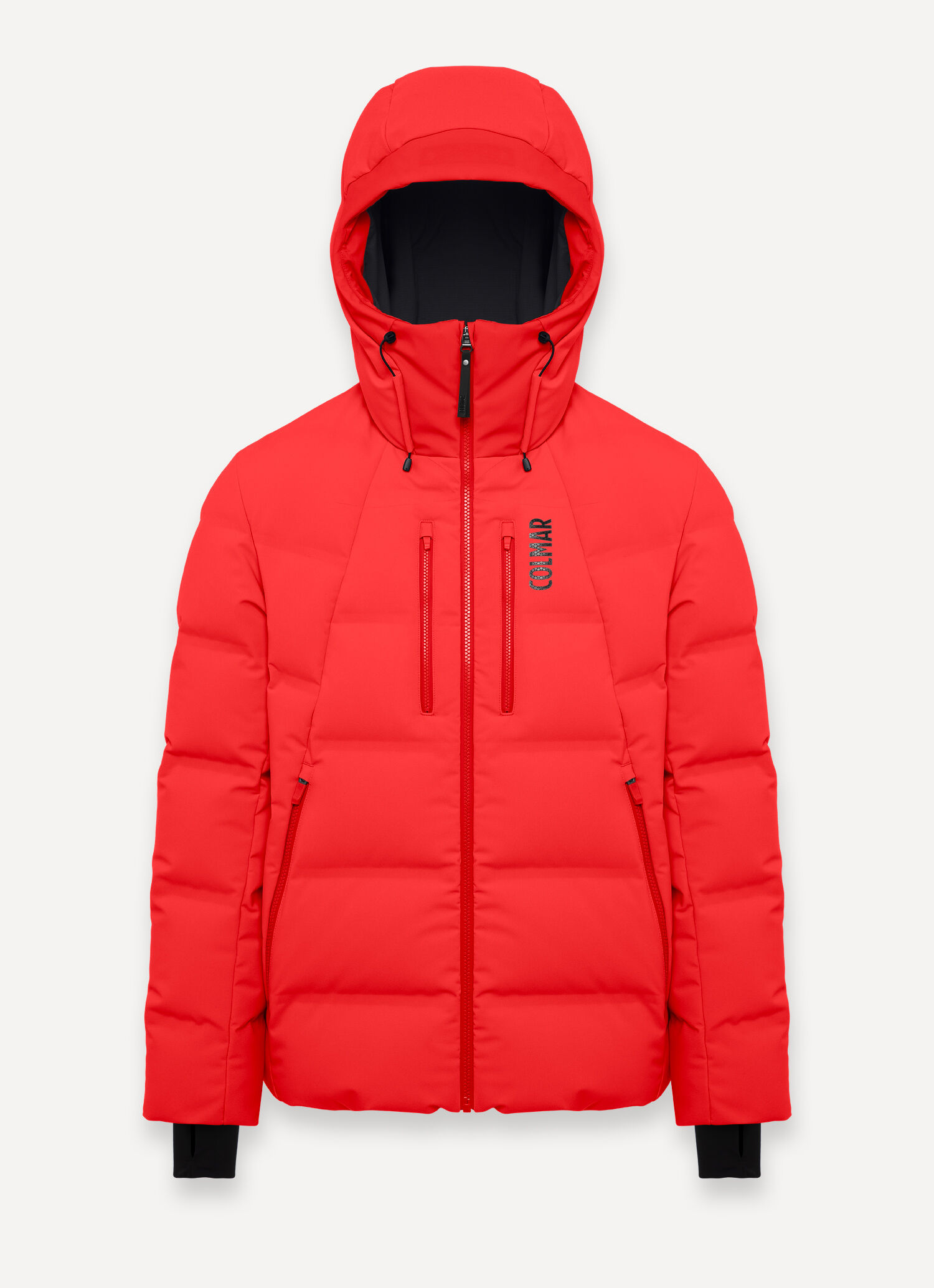 Frost padded ski jacket with seamless neck warmer - KETCHUP RED