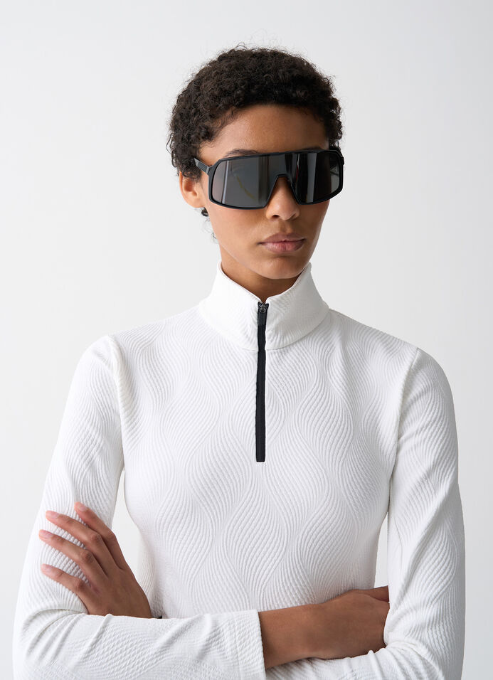 Half-zip jacquard fleece ski fleece image number 2