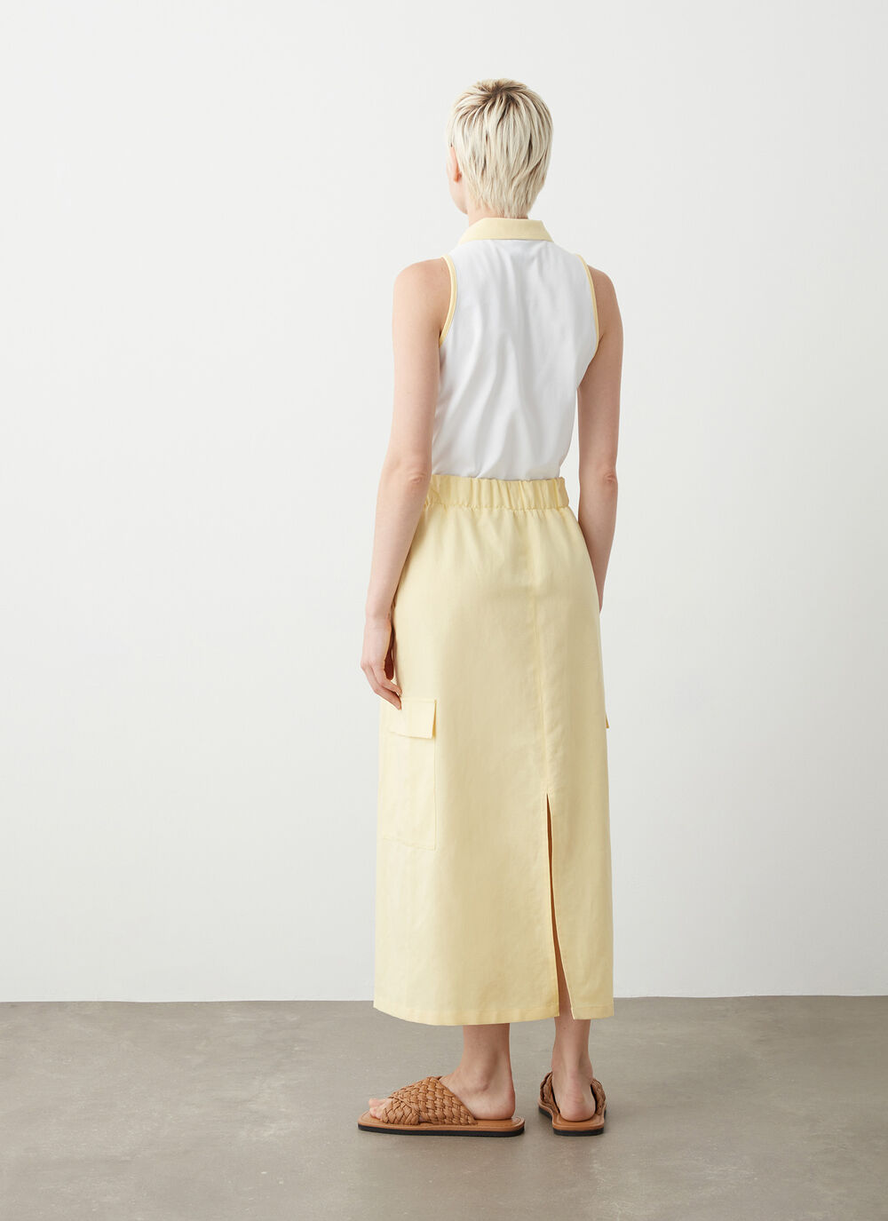 Linen cargo skirt image number 3