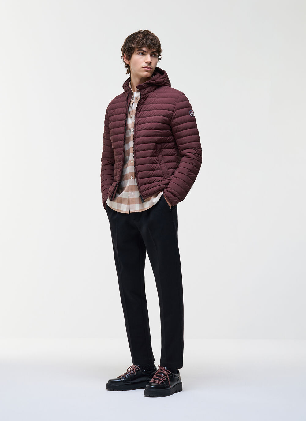 Light down jacket with hood image number 0