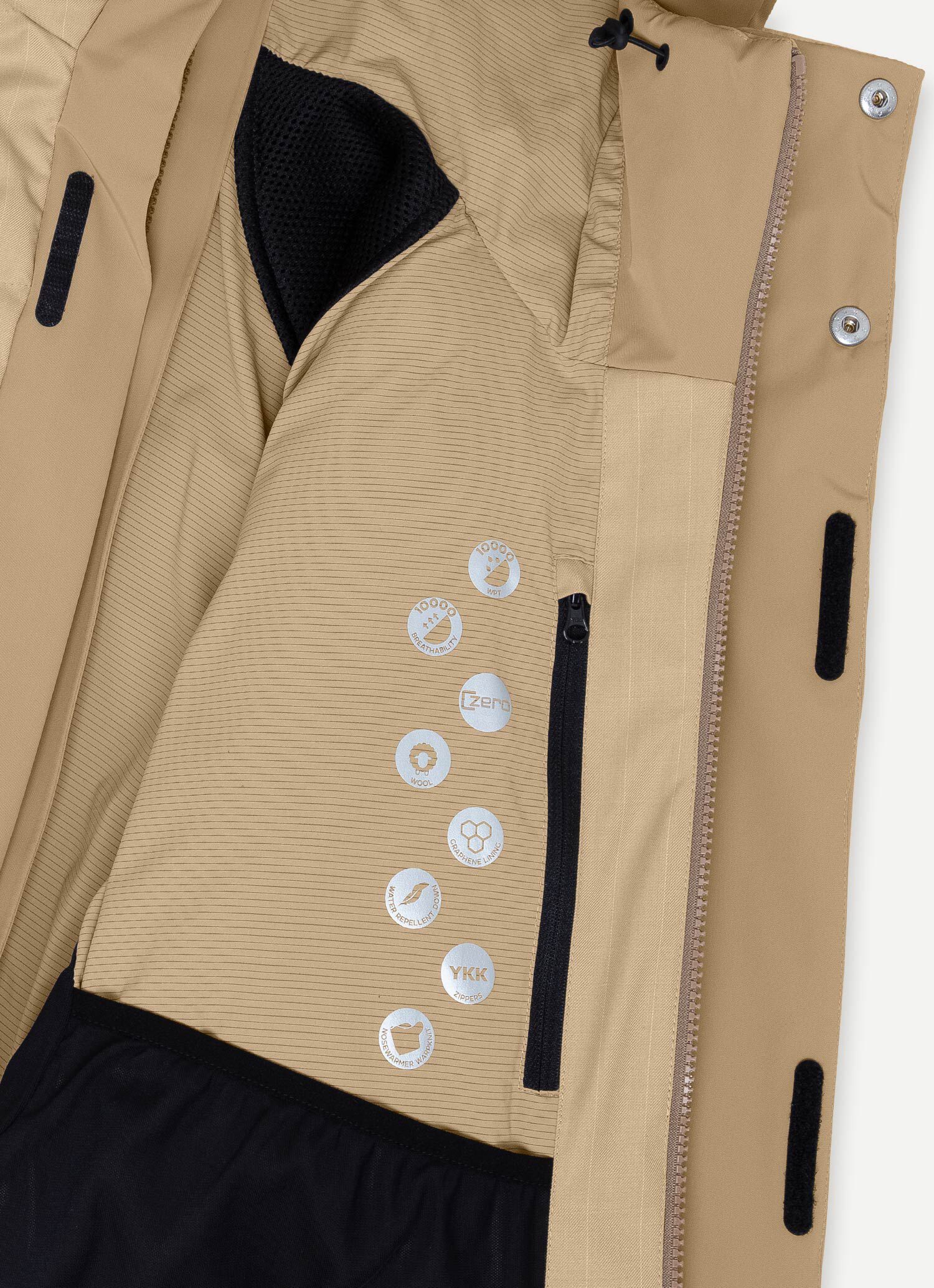 Pinstripe ski jacket with neck warmer - CRUMBLE BROWN | Colmar