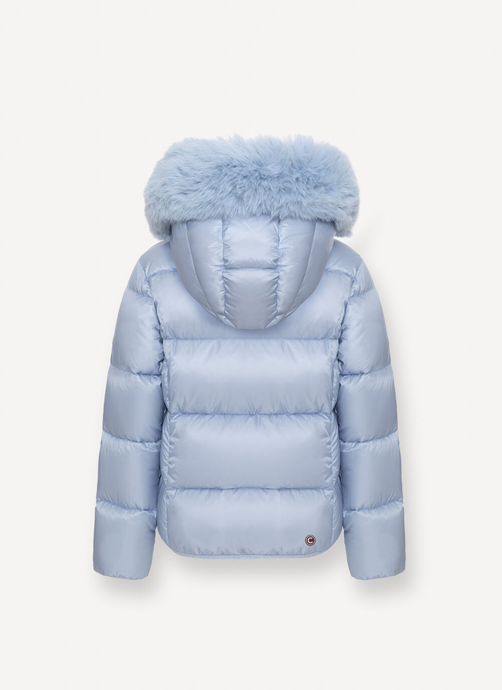 Glossy down jacket with fur image number 5