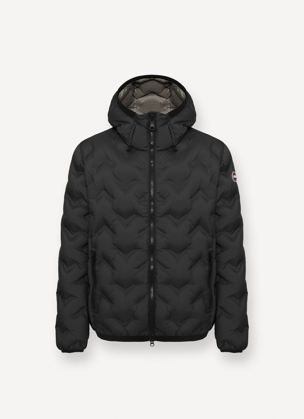 Short down jacket with seamless design image number 4