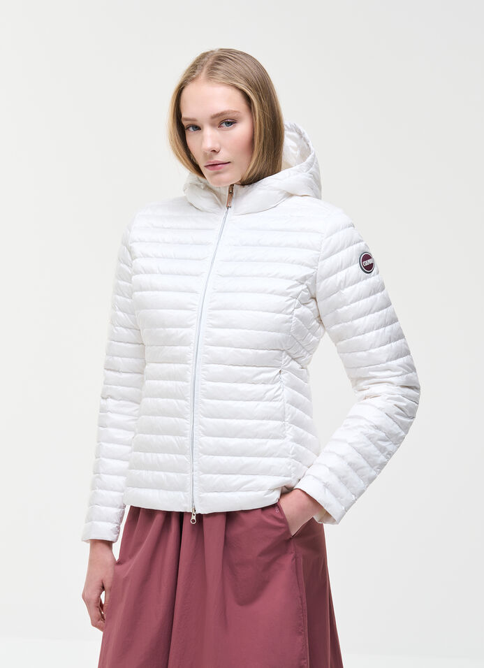 Light down jacket with hood