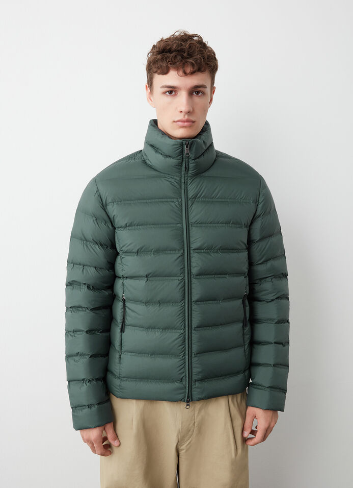 Down jacket with seamless quilting image number 1